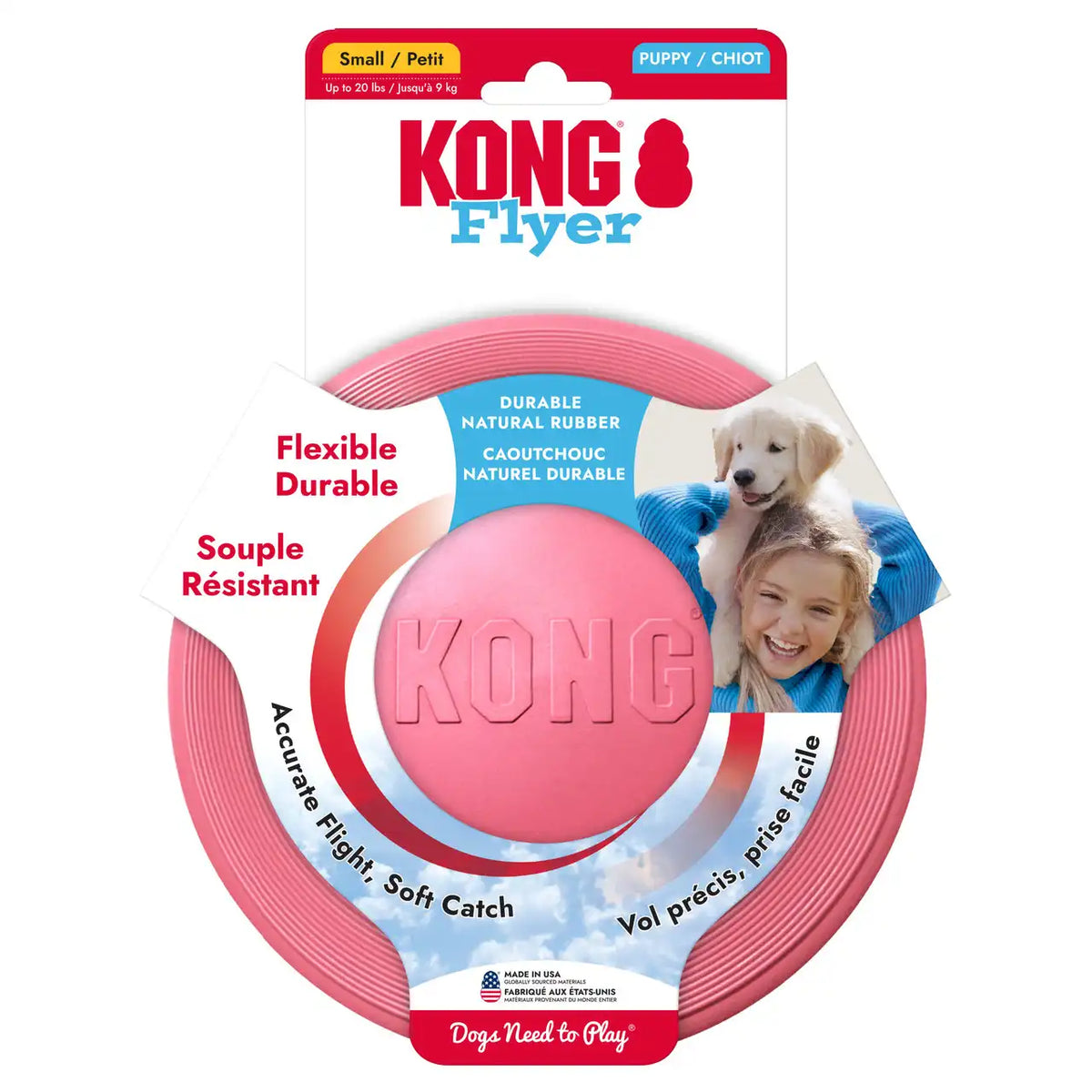 KONG Puppy Flyer, Pink