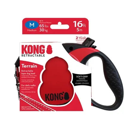 KONG Retractable Leash Terrain Red