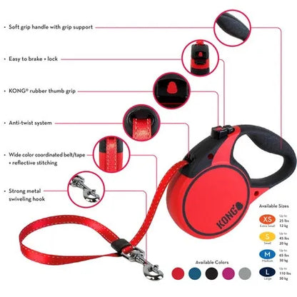 KONG Retractable Leash Terrain Blue